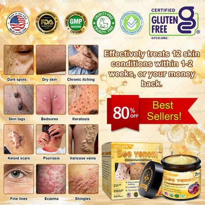 👨‍⚕️𝐌𝐇𝐑𝐀 Official Store Made and Shipped from USA ✨  APKAPK® Bee venom Comprehensive Cream with Collagen & Matrixyl 3000|Obesity🔥 Sagging Skin, Fine Lines, Loss of Firmness, Flat Bust, Drooping Hips, and More